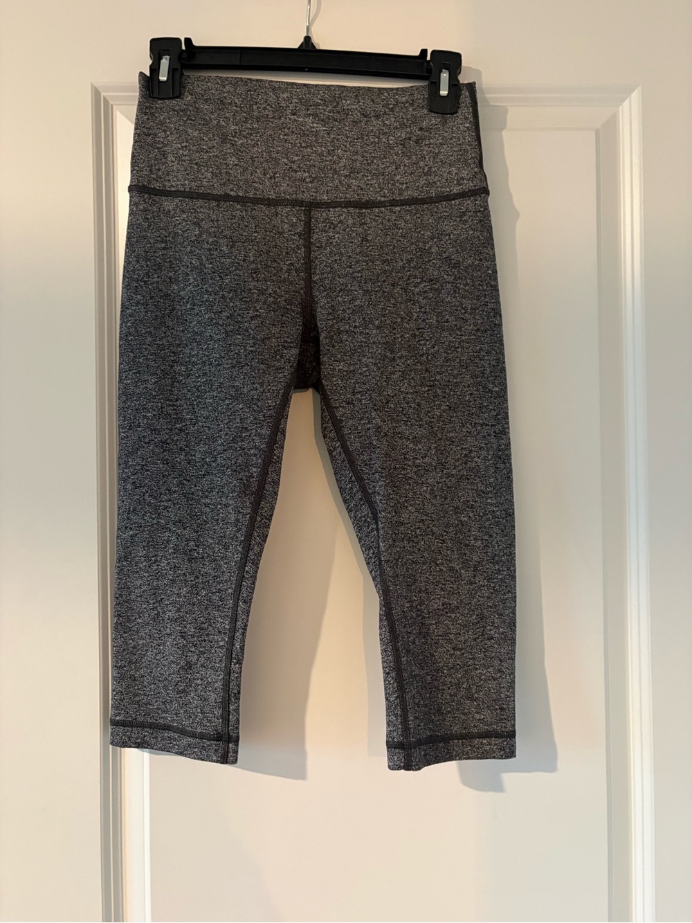 Lululemon Wunder Under High-Rise Cropped Leggings 17” Heathered Black 8